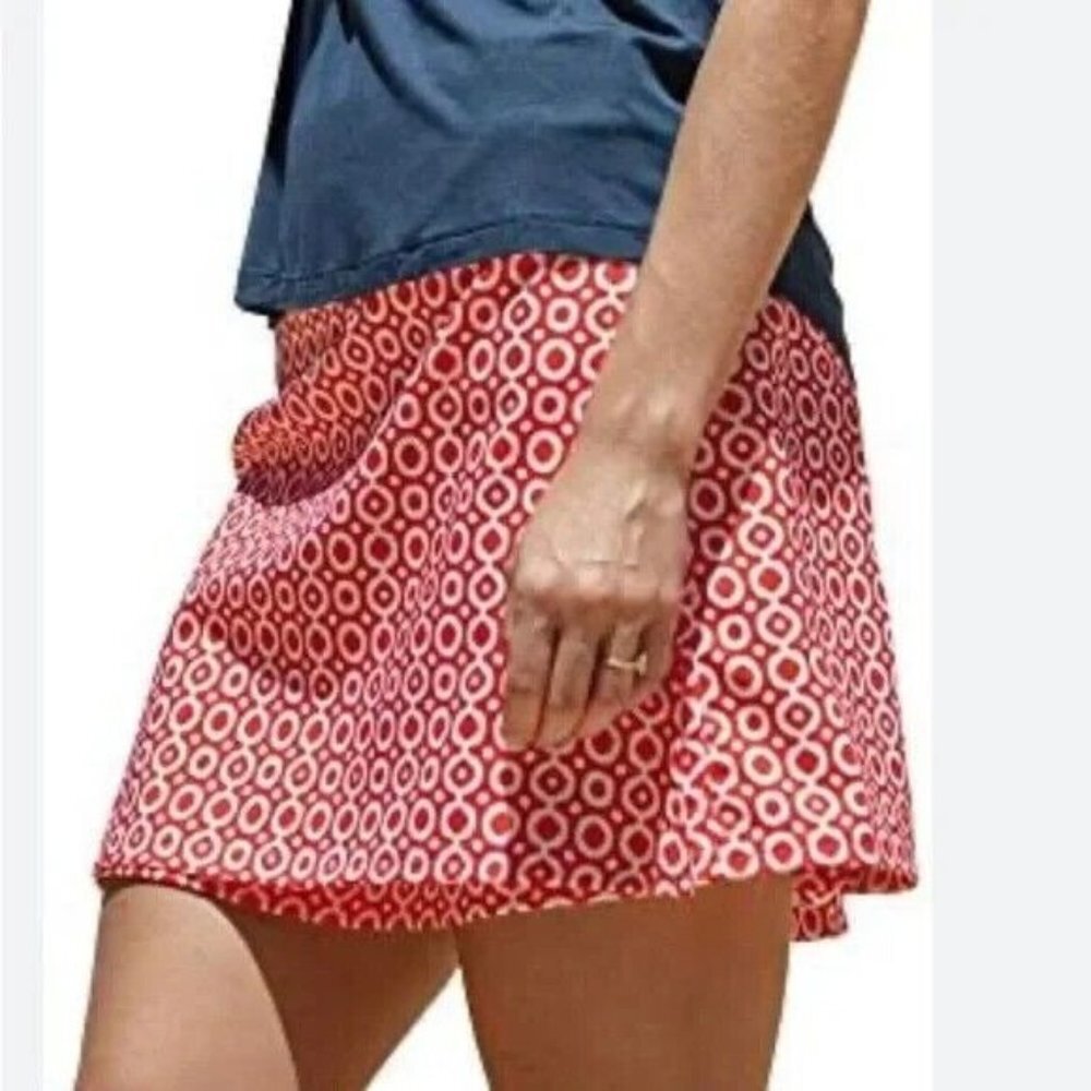 NWT RipSkirt Hawaii Length 1 Size Small Adjustable Skirt Cover Up Dot Red White